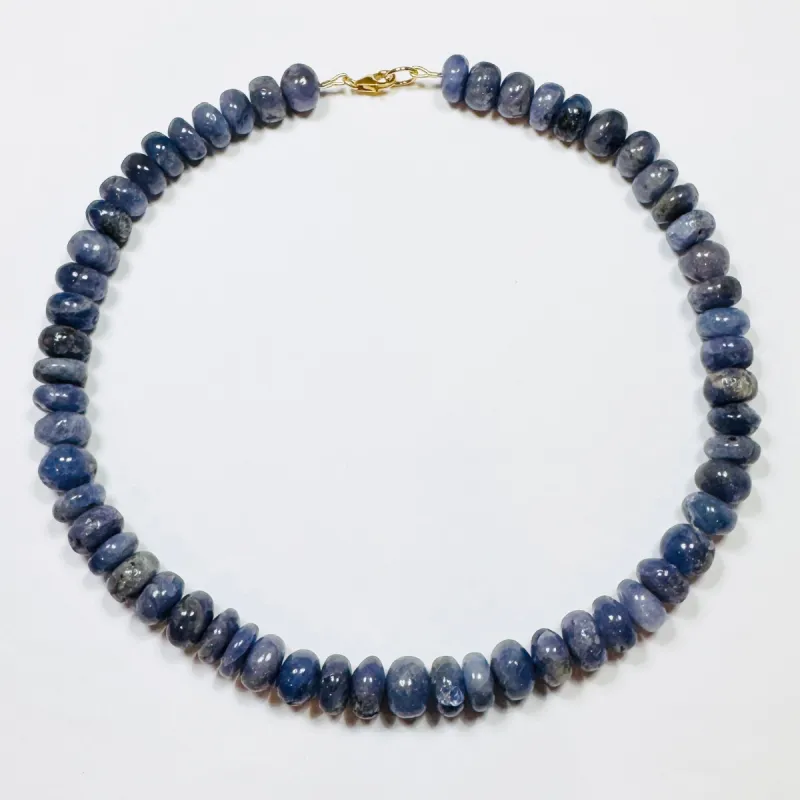 kyanite statement necklace sold by Theodosia