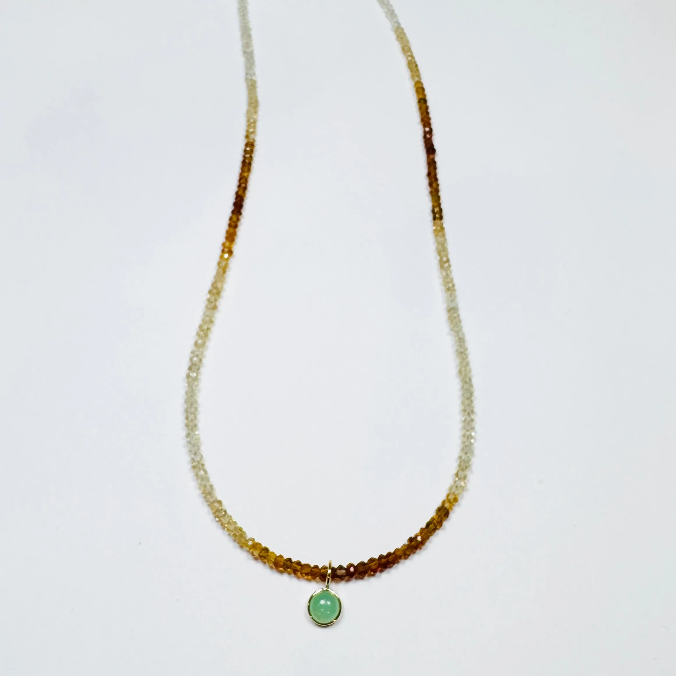 bezel gemstone necklace sold by Theodosia product image thumbnail 5