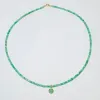 bezel gemstone necklace sold by Theodosia