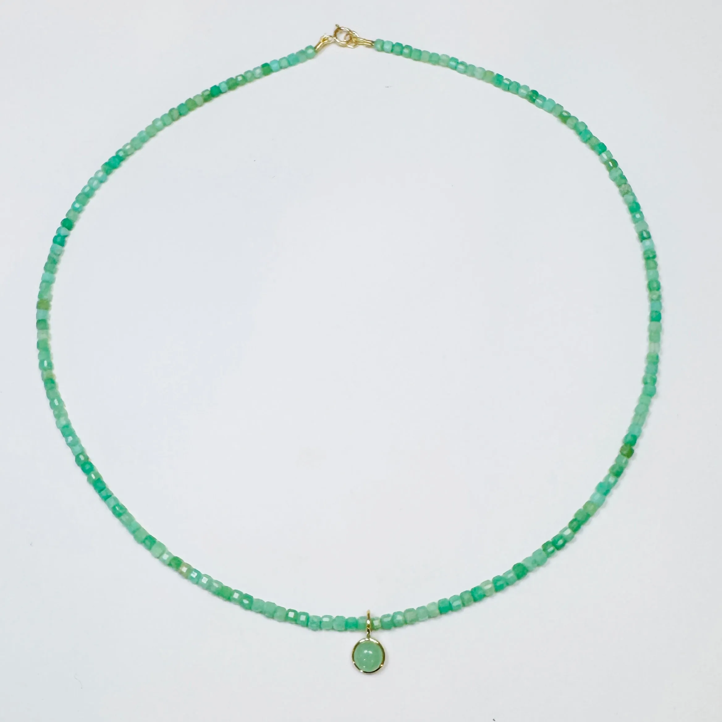 bezel gemstone necklace sold by Theodosia