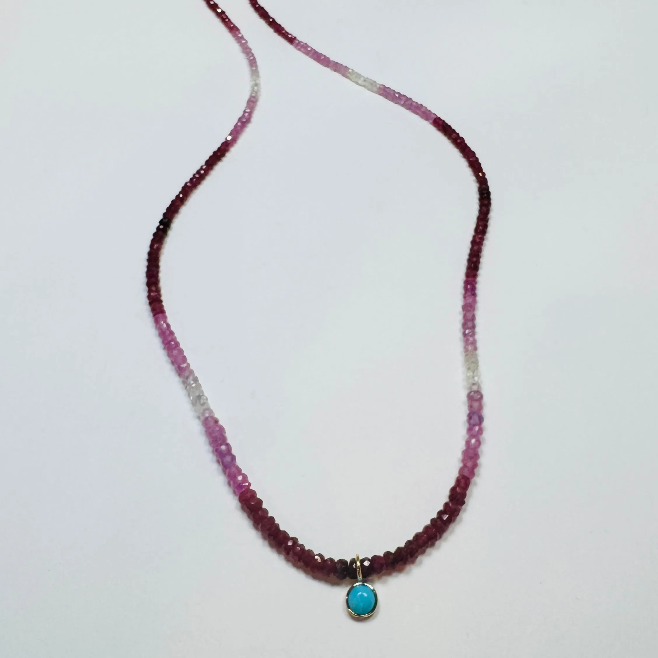 bezel gemstone necklace sold by Theodosia product image thumbnail 4