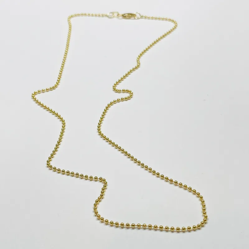 ball chain, 1 mm 14 k gold sold by Theodosia