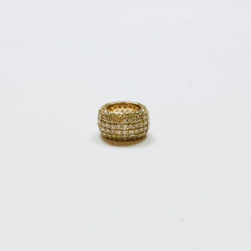 pave diamond bead charm sold by Theodosia