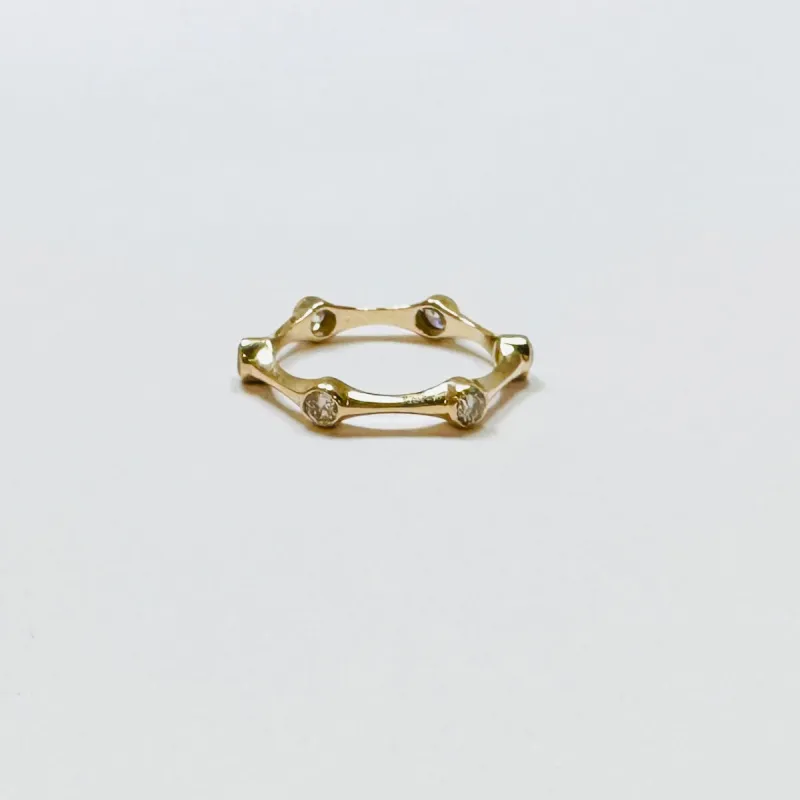 diamond bamboo ring sold by Theodosia