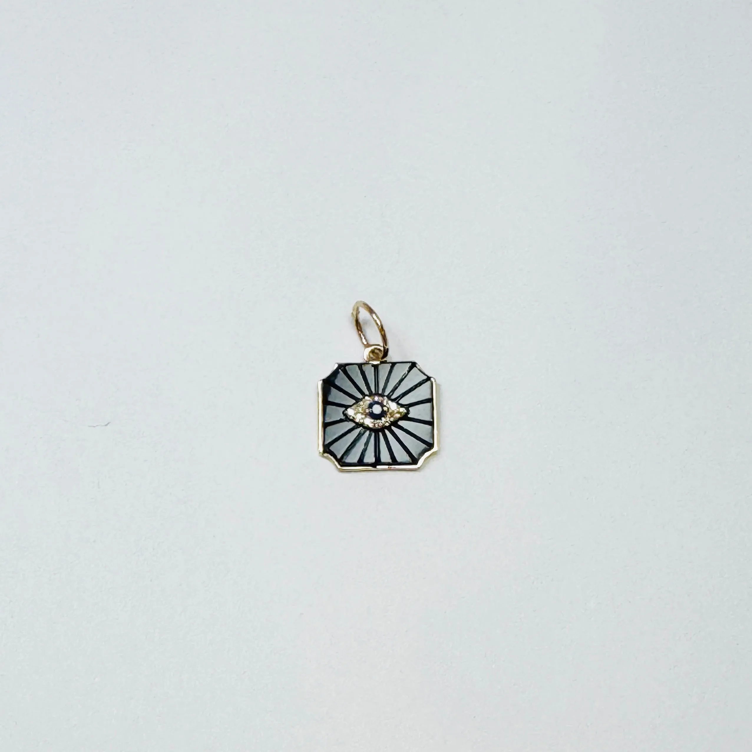 square evil eye pendant sold by Theodosia