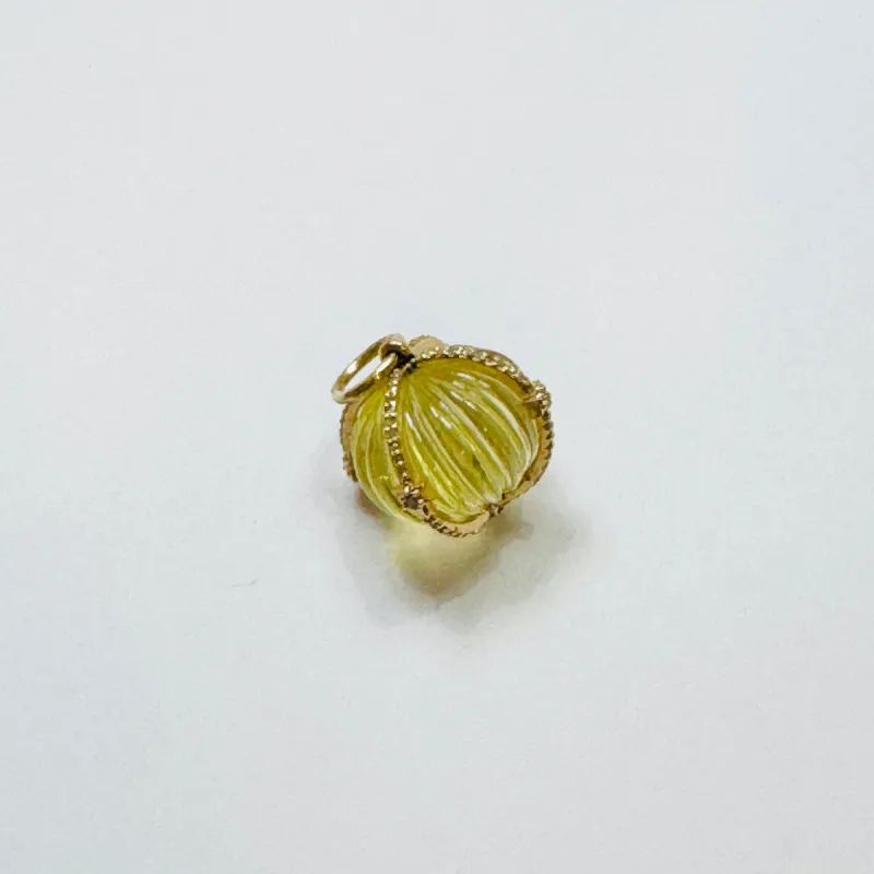 citrine embellished cage pendant sold by Theodosia