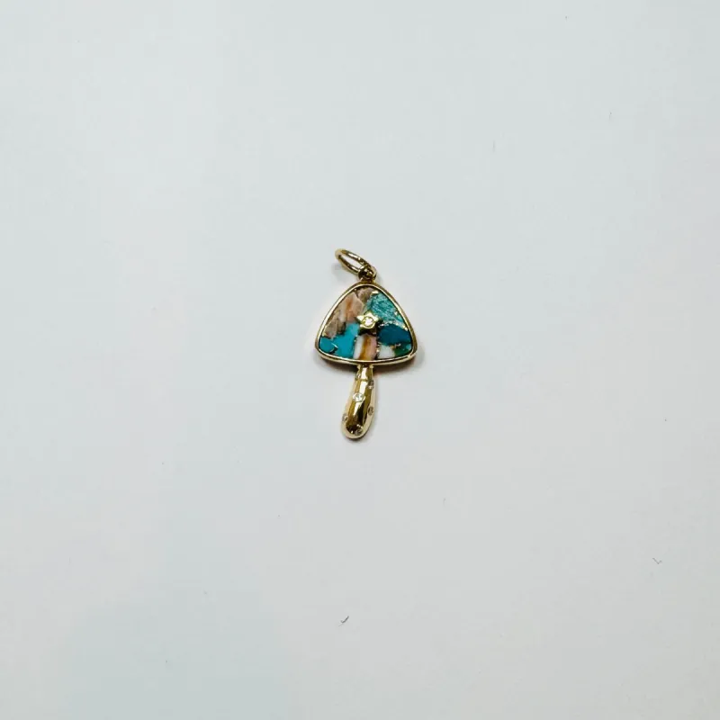 oyster turquoise mushroom pendant, star sold by Theodosia