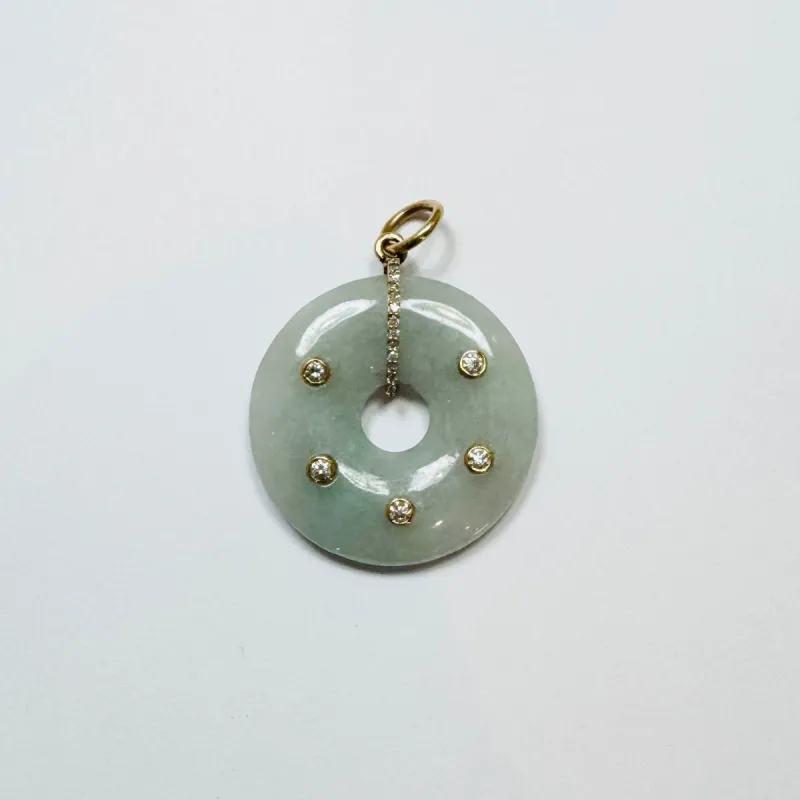 jade donut pendant made by Theodosia