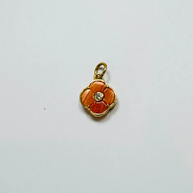 bezel flower pendant, 13 mm sold by Theodosia