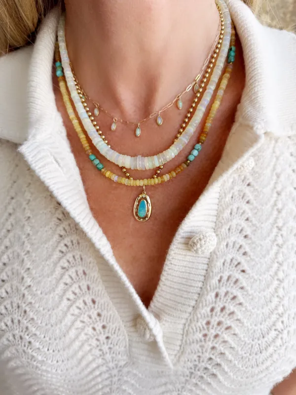 faceted opal necklace sold by Theodosia