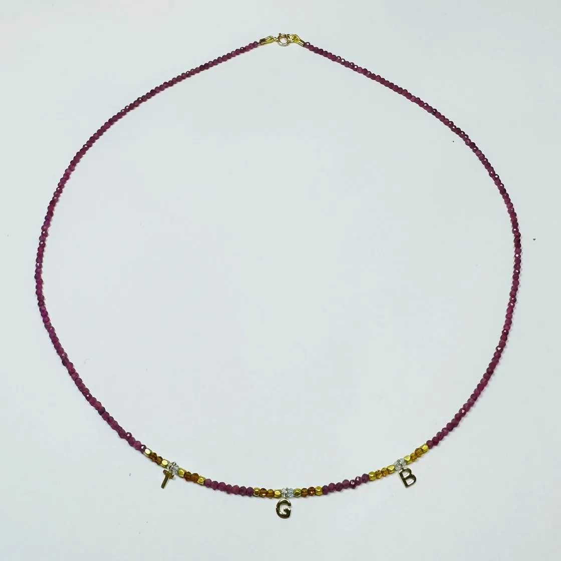 delicate inital necklace sold by Theodosia product image thumbnail 2