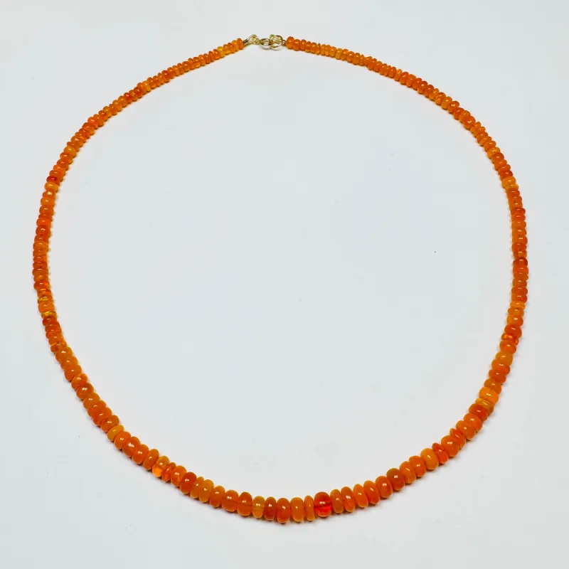 orange Ethiopian opal candy necklace sold by Theodosia