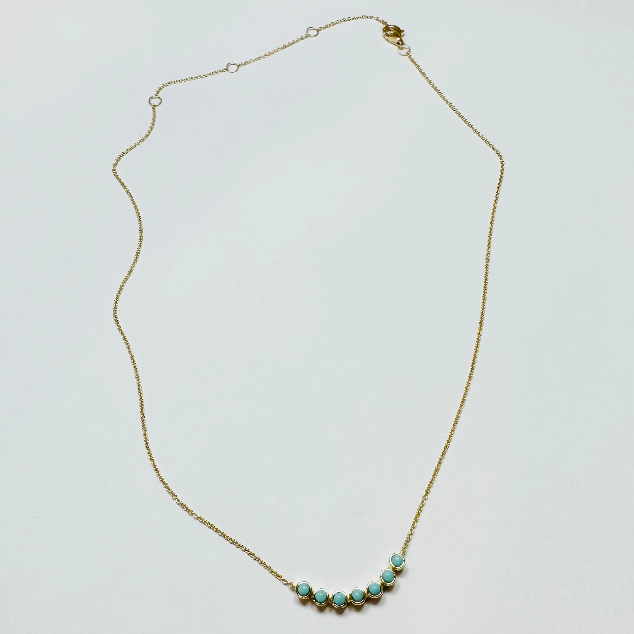 bezel set turquoise necklace sold by Theodosia product image thumbnail 2