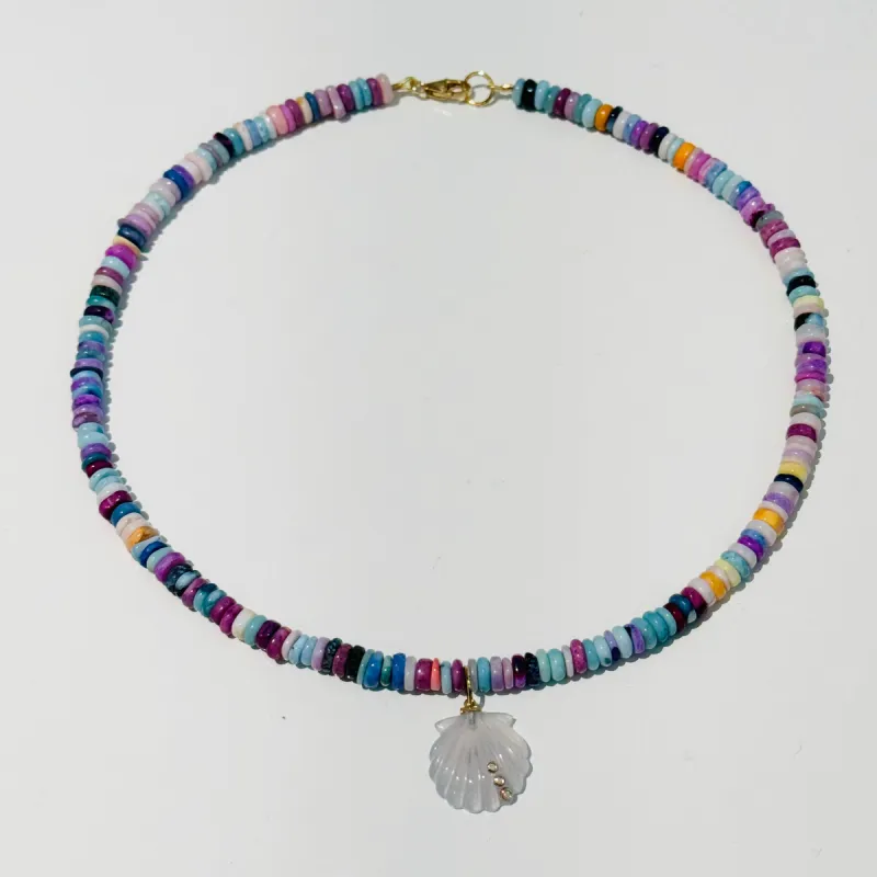 multi stone necklace with pendant sold by Theodosia