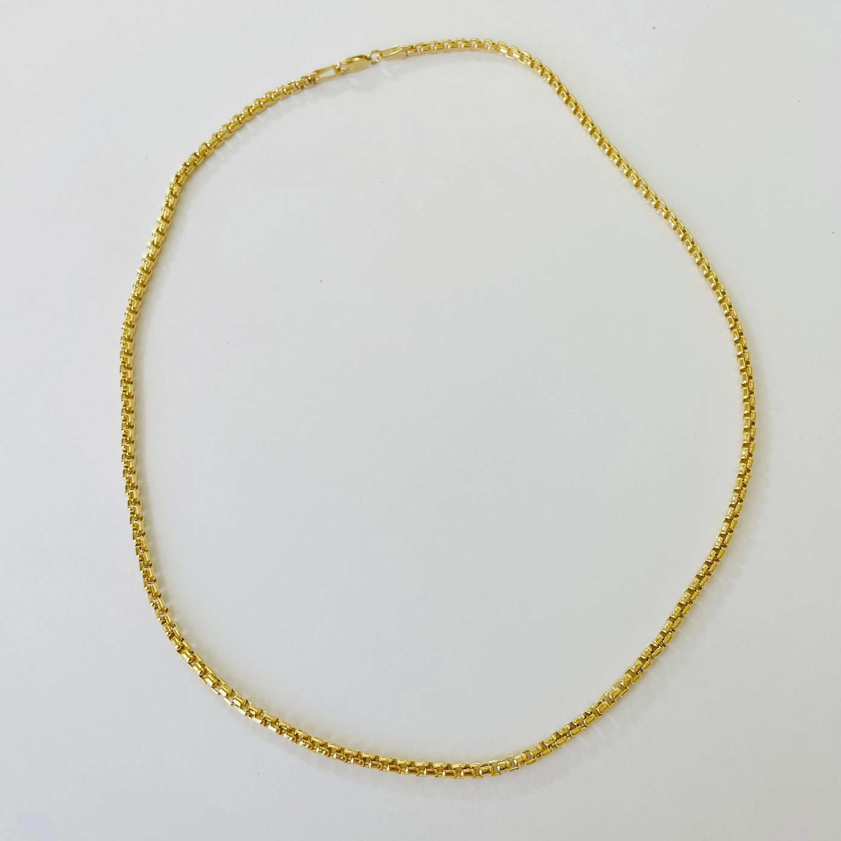 box chain, 2.5 mm 14 kt sold by Theodosia product image thumbnail 3