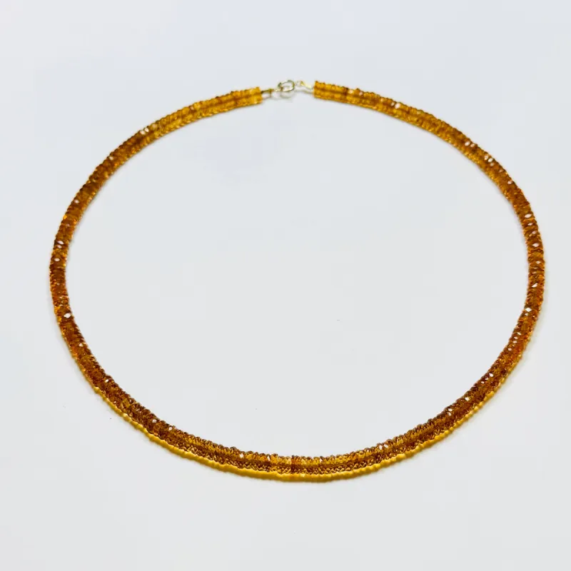 citrine heishi necklace sold by Theodosia