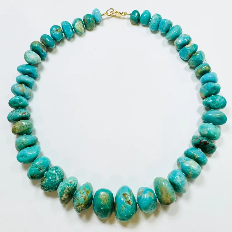 candelaria turquoise statement necklace made by Theodosia