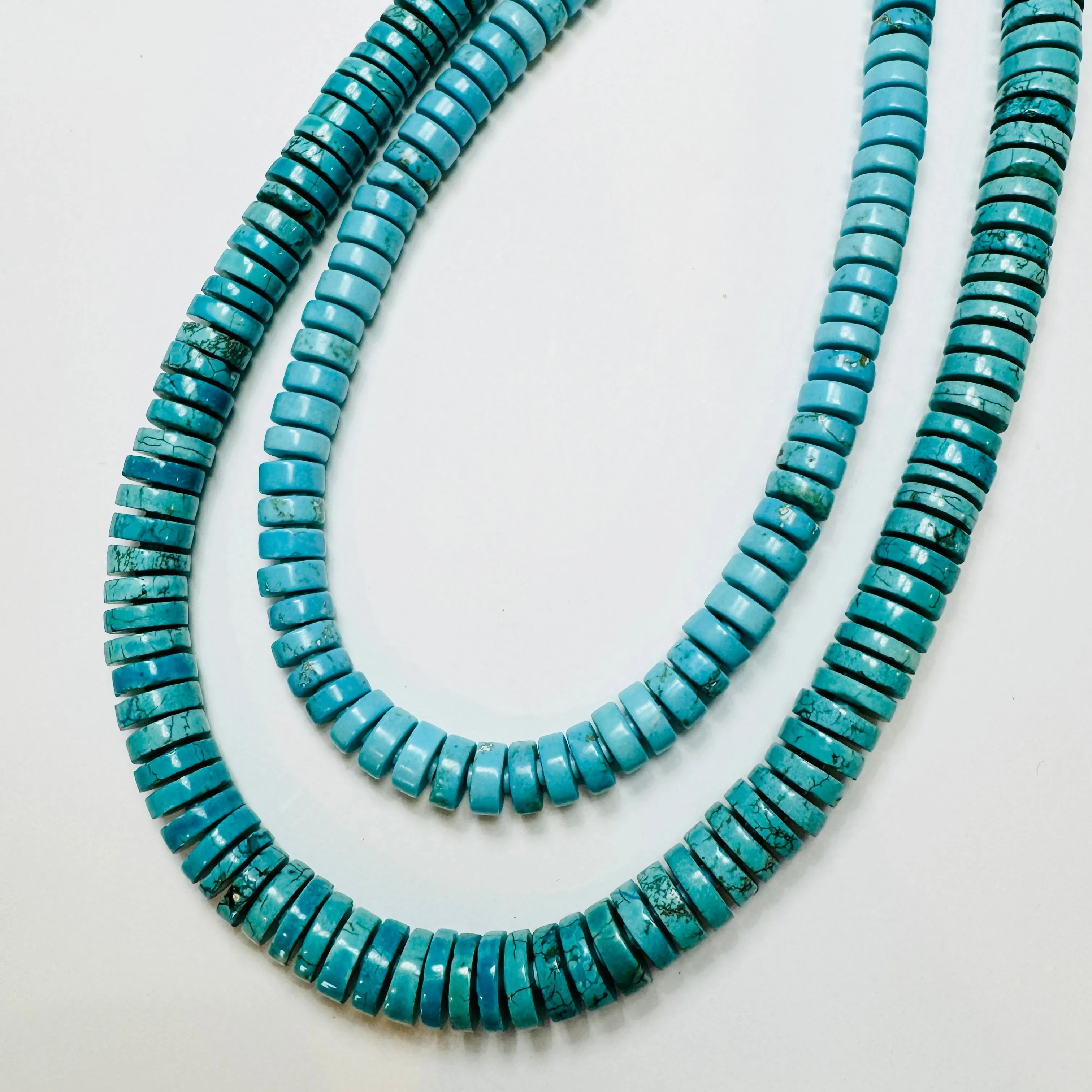 turquoise barrel candy necklace sold by Theodosia product image thumbnail 3