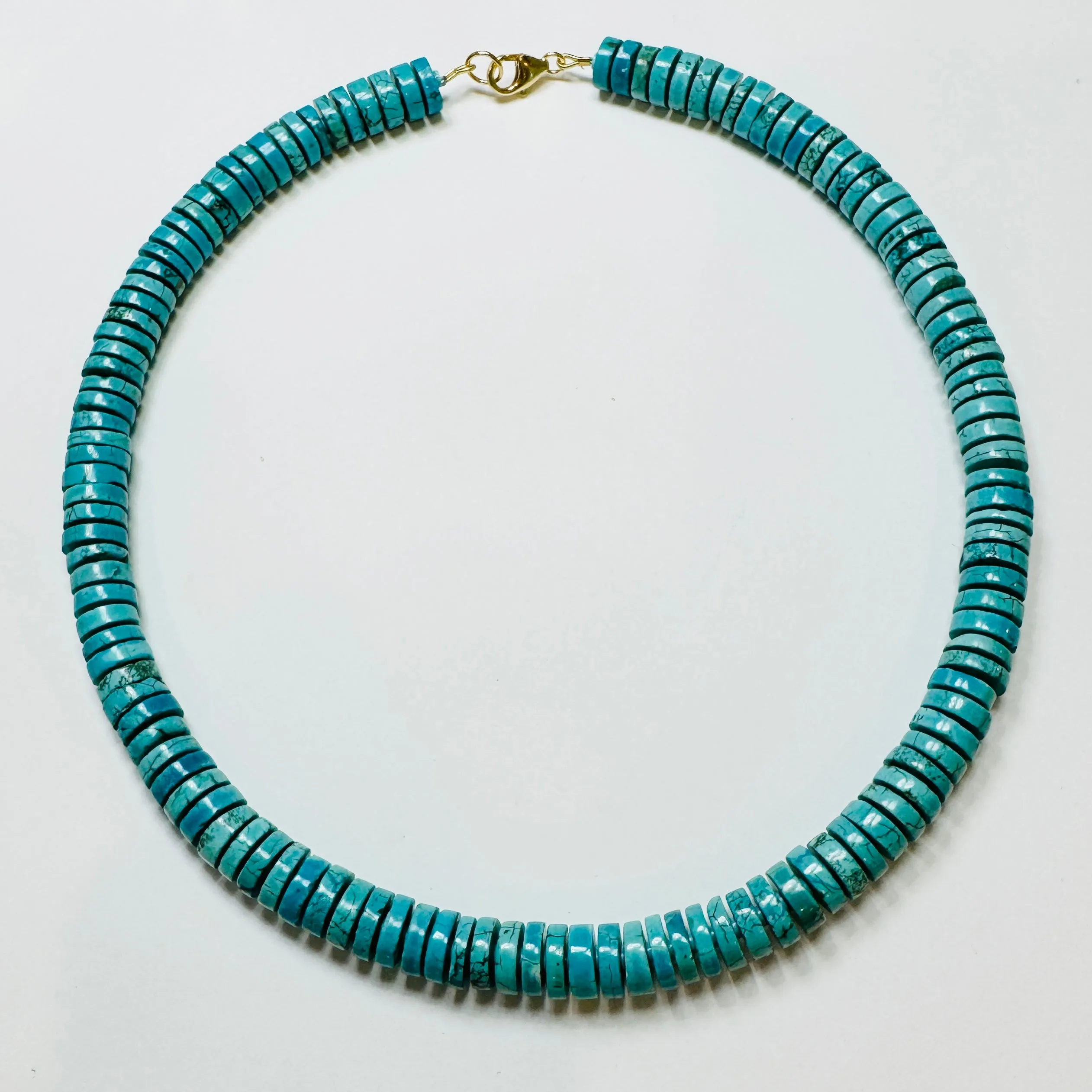 turquoise barrel candy necklace sold by Theodosia