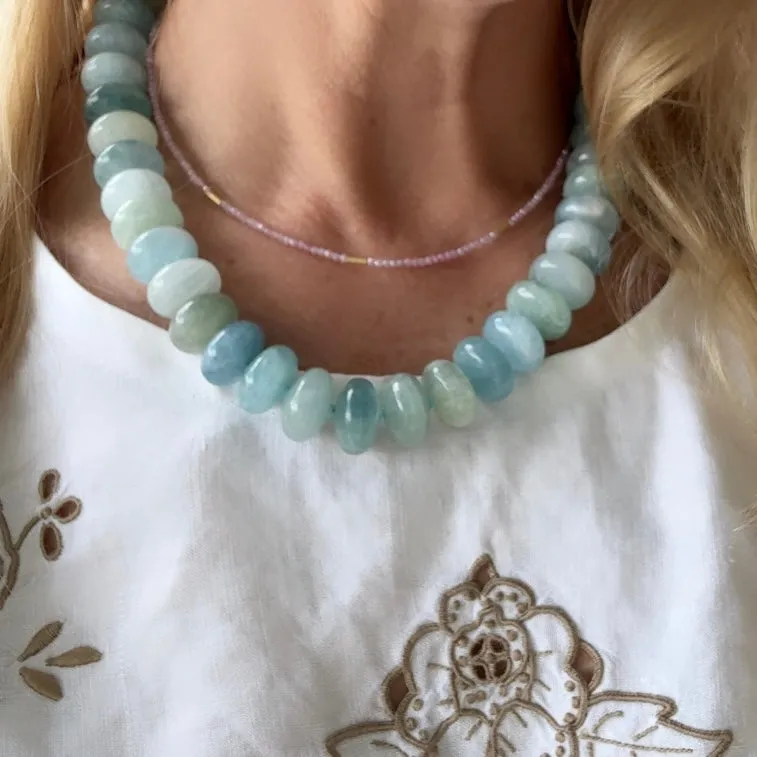 estate aquamarine necklace sold by Theodosia product image thumbnail 2