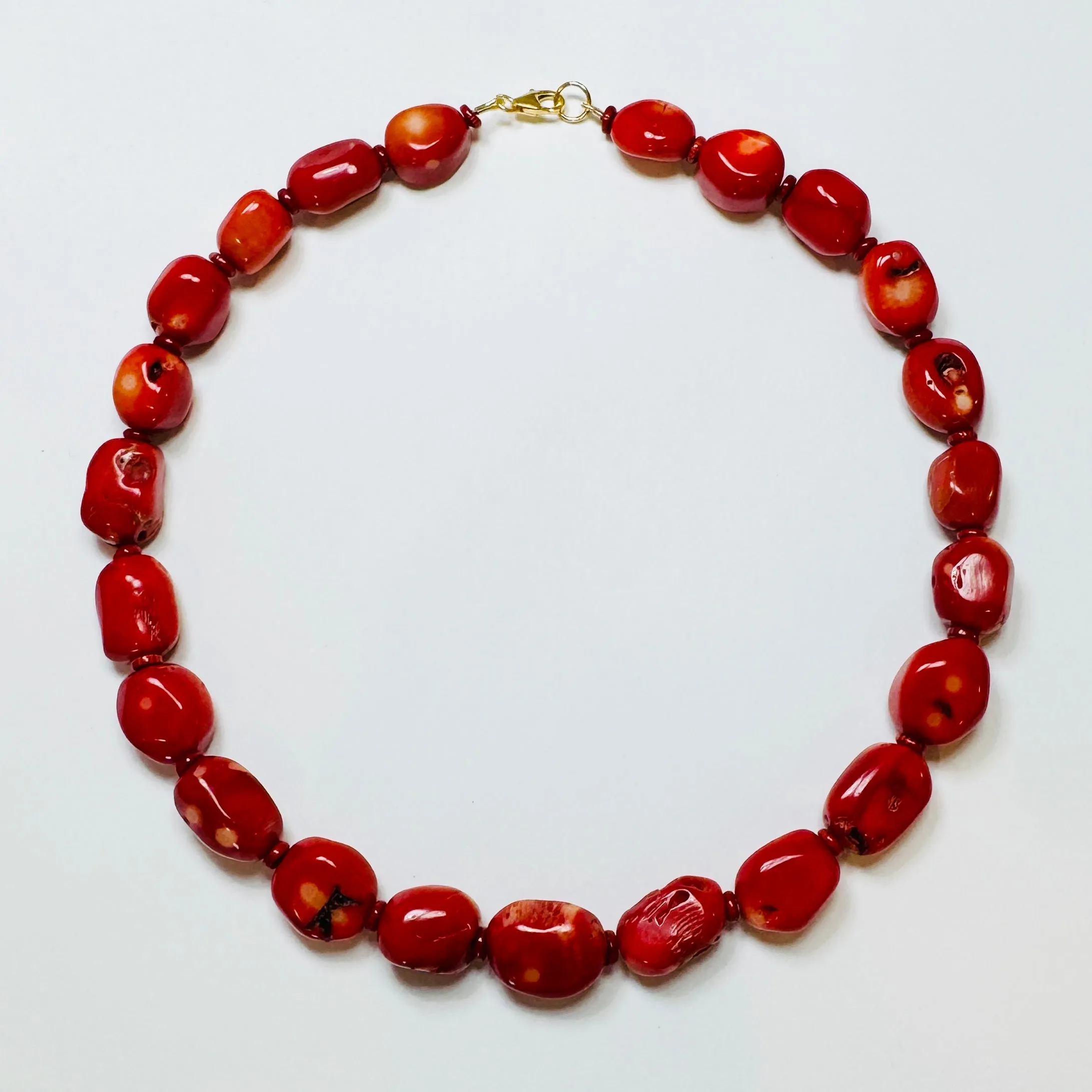 red coral candy necklace sold by Theodosia