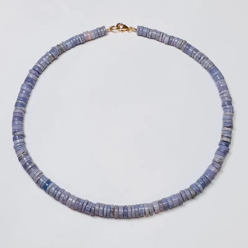 riptide rush opal heishi cut necklace made by Theodosia