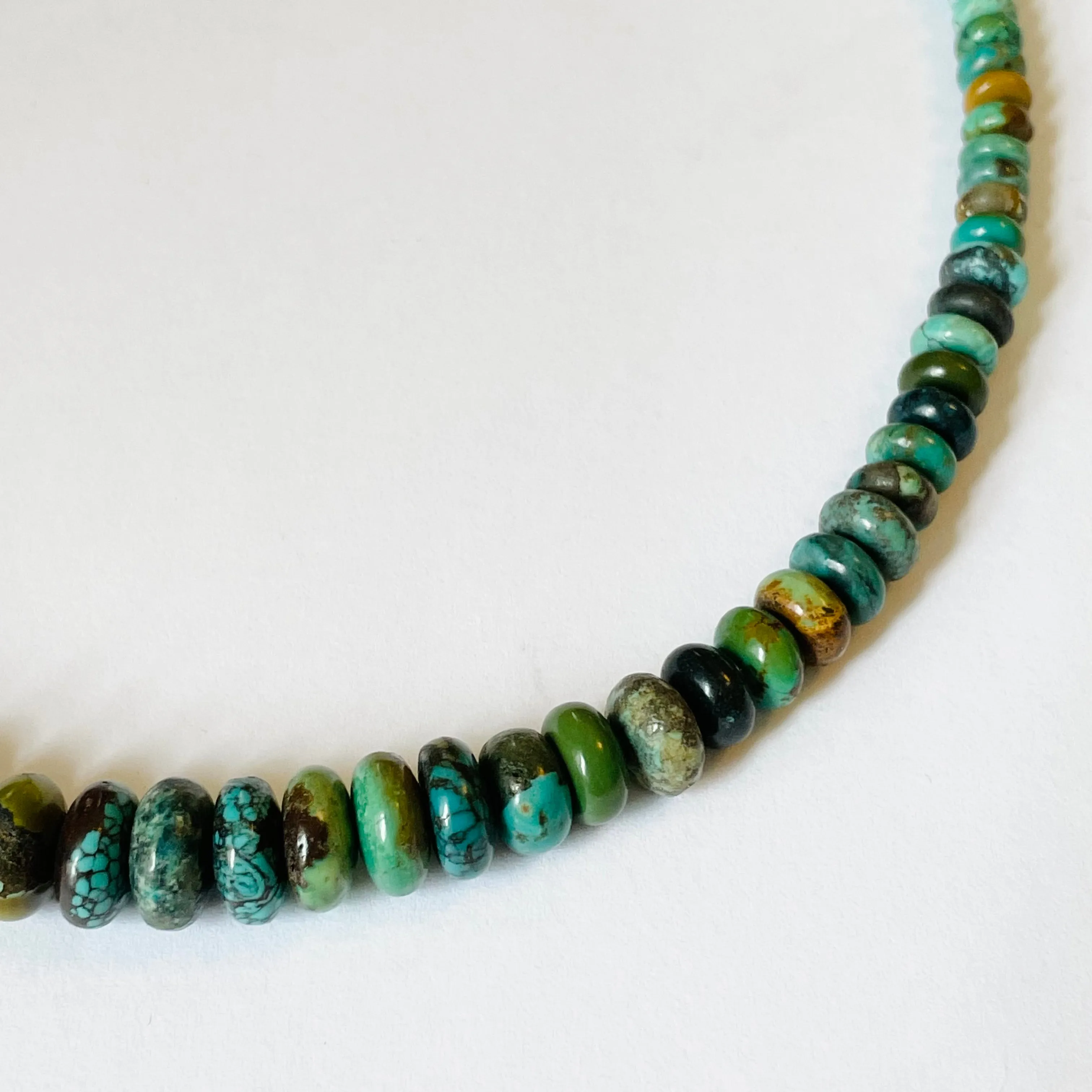 natural turquoise graduated candy necklace sold by Theodosia product image thumbnail 2