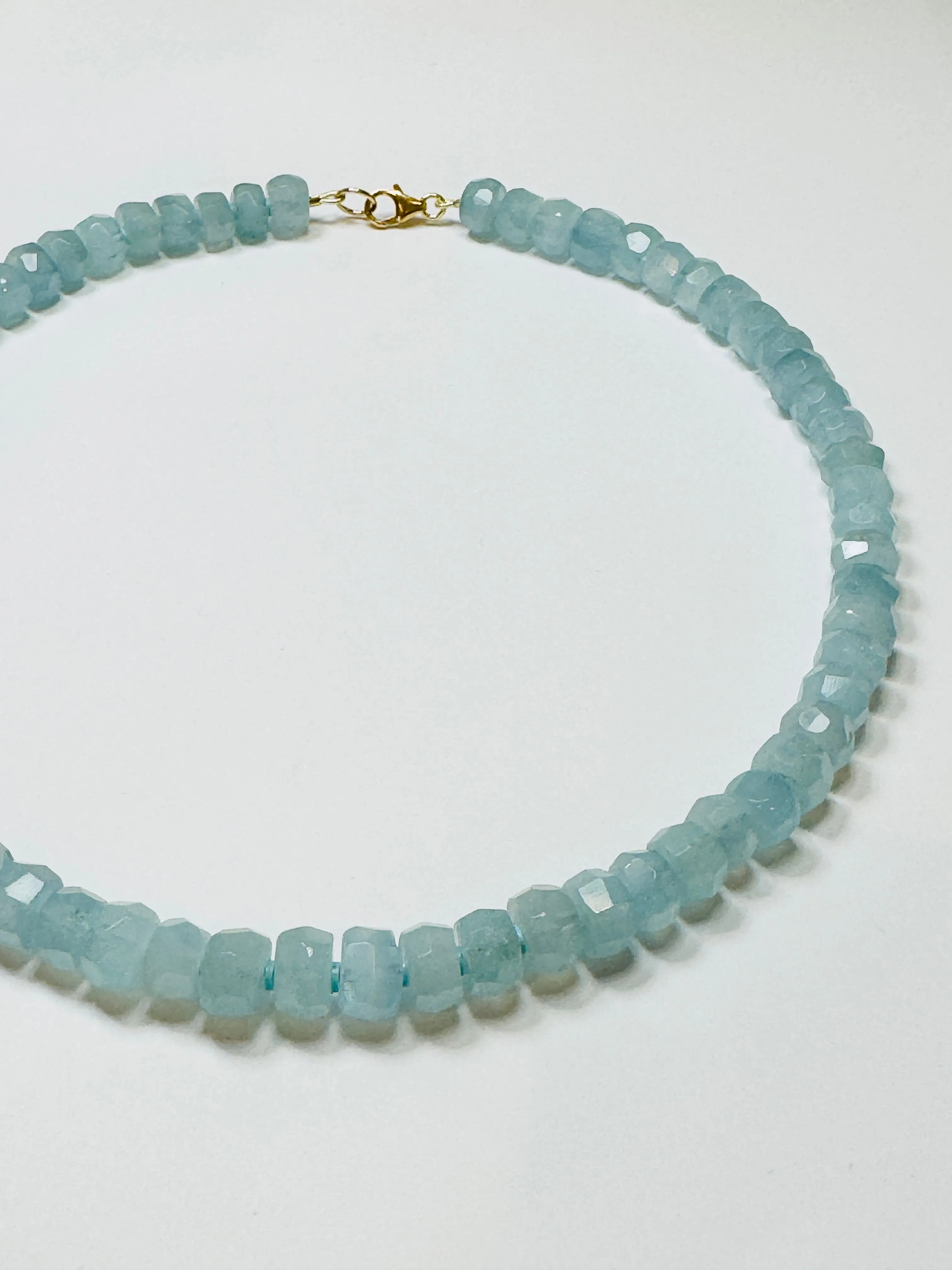 faceted aquamarine candy necklace sold by Theodosia product image thumbnail 2