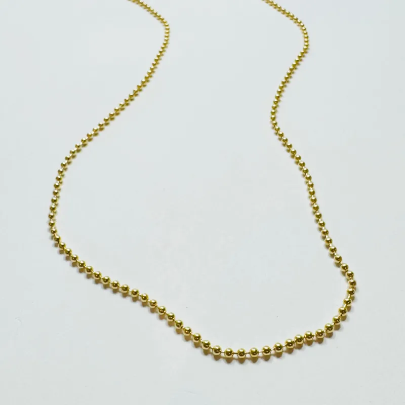 14k gold ball chain, 2mm sold by Theodosia