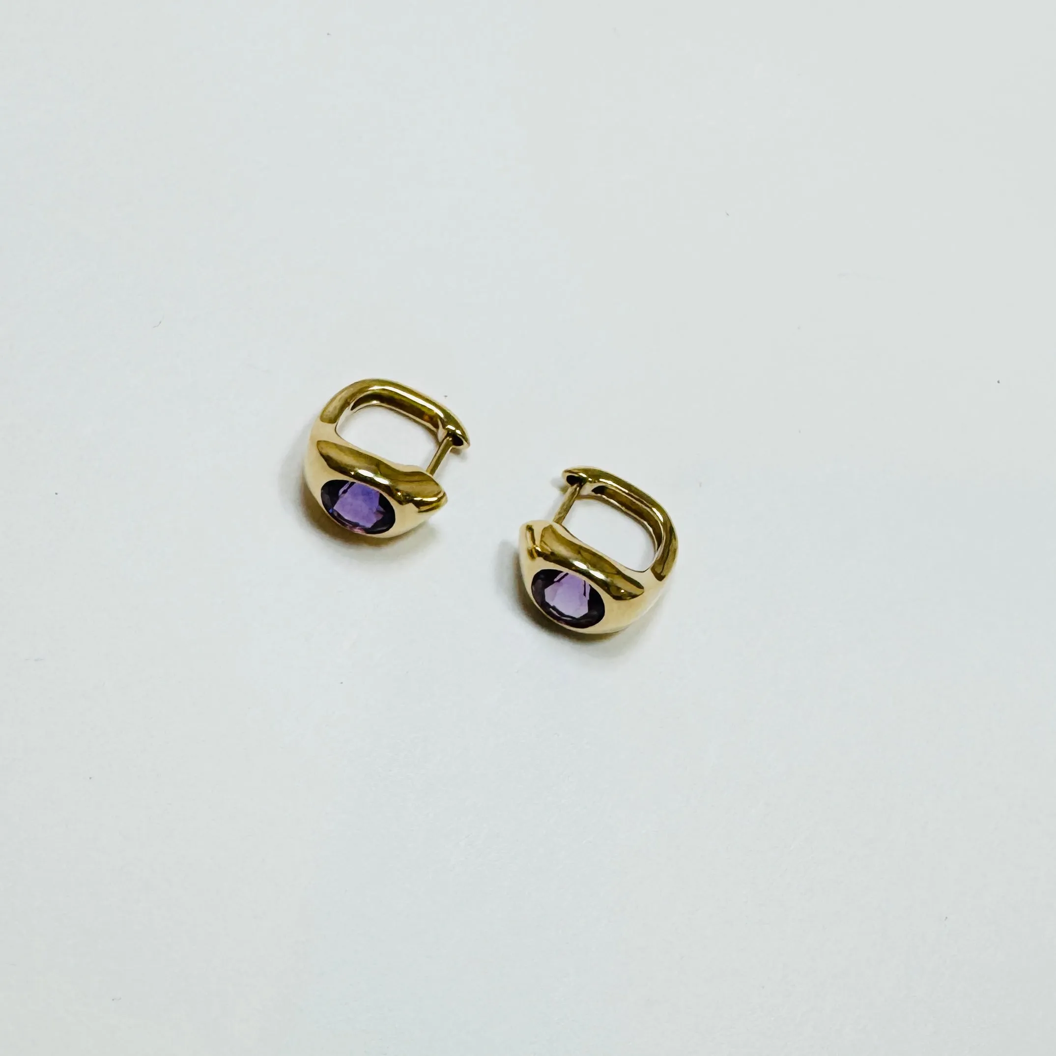 amethyst huggies sold by Theodosia product image thumbnail 2
