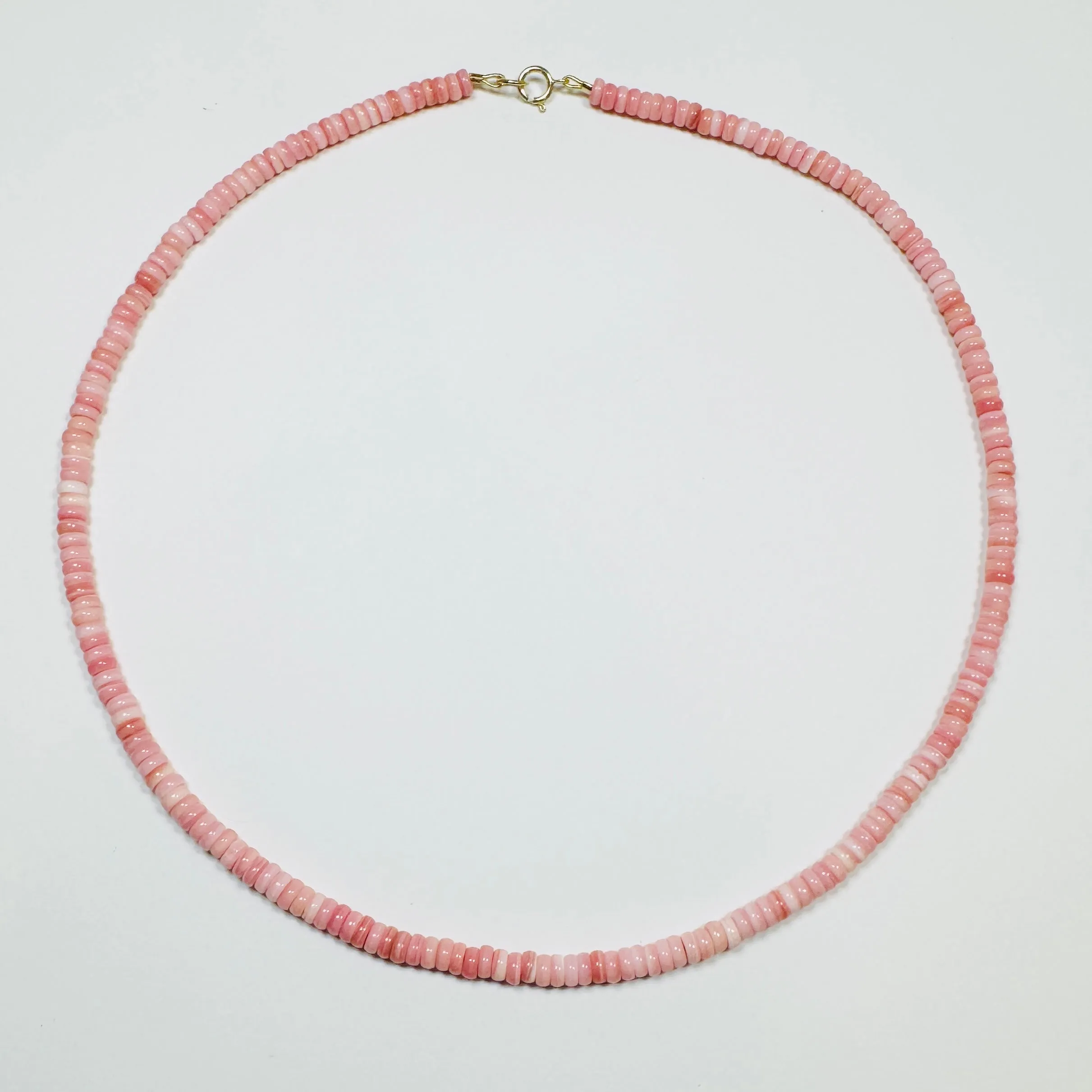 pink conch heishi necklace sold by Theodosia product image thumbnail 2