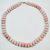 carved pink opal statement necklace sold by Theodosia