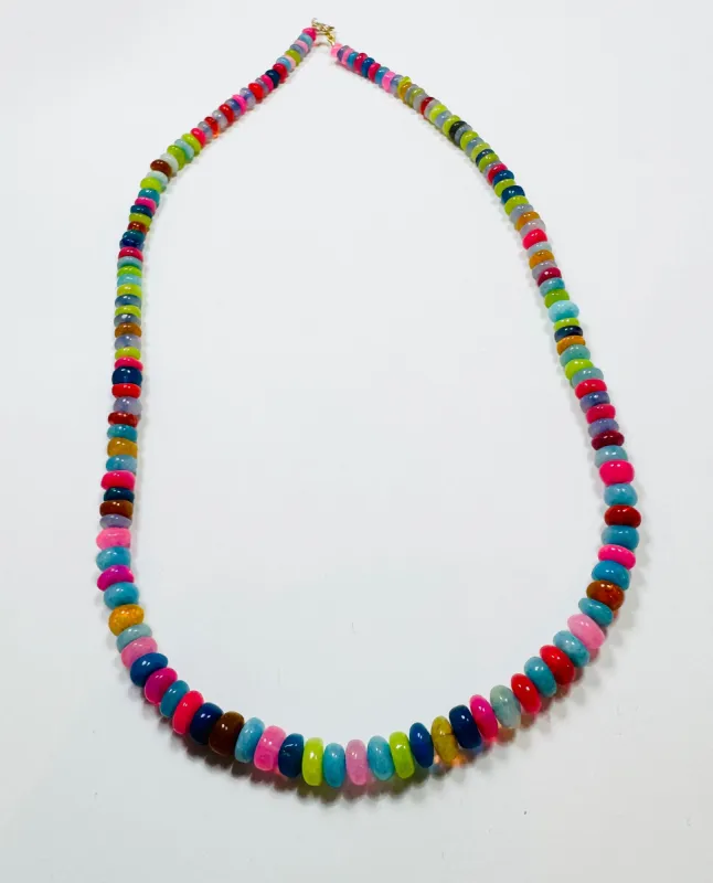 smooth neon opal candy necklace sold by Theodosia