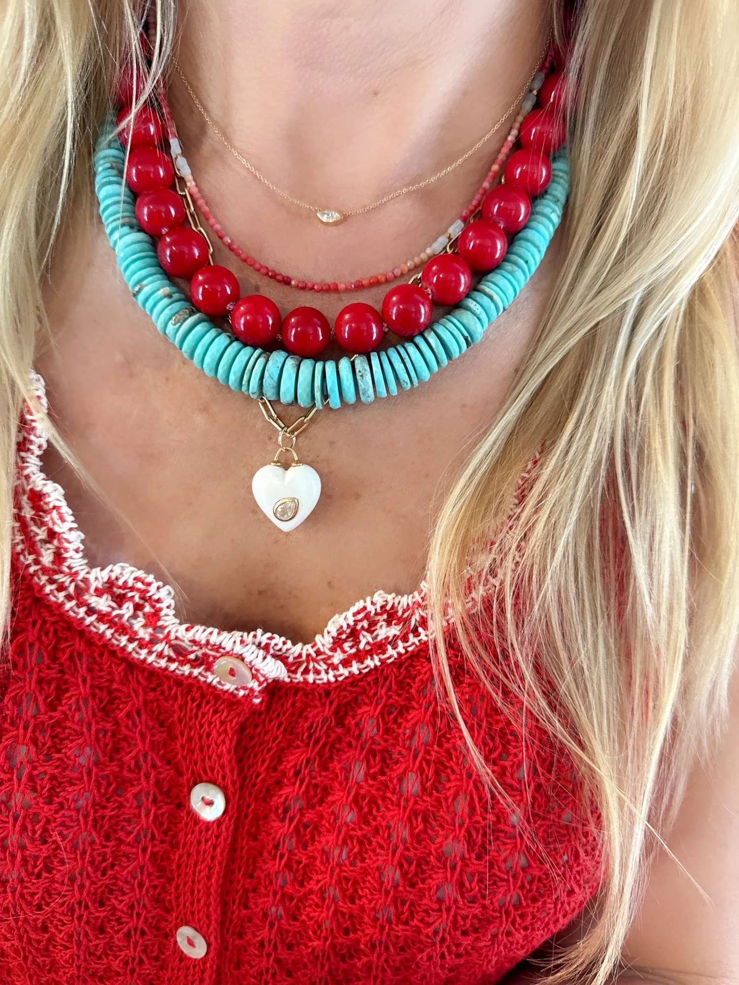 knotted red coral gumball sold by Theodosia product image thumbnail 2