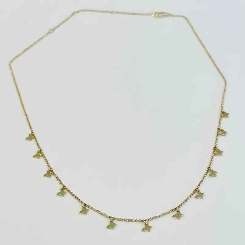 butterfly fringe necklace sold by Theodosia