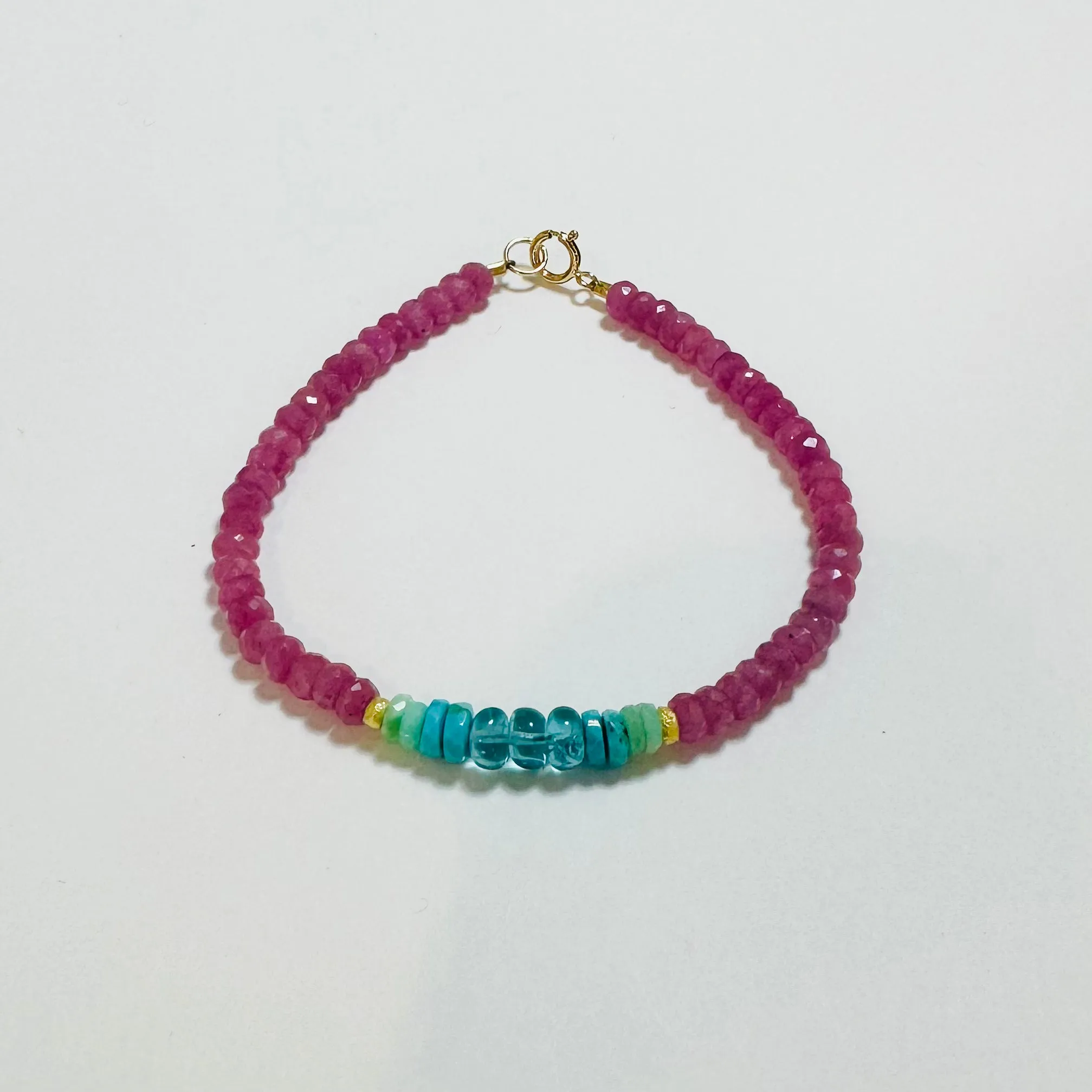 color-block bracelet, pink sapphire sold by Theodosia