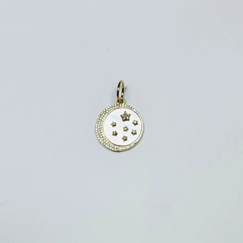 mother of pearl moon pendant sold by Theodosia