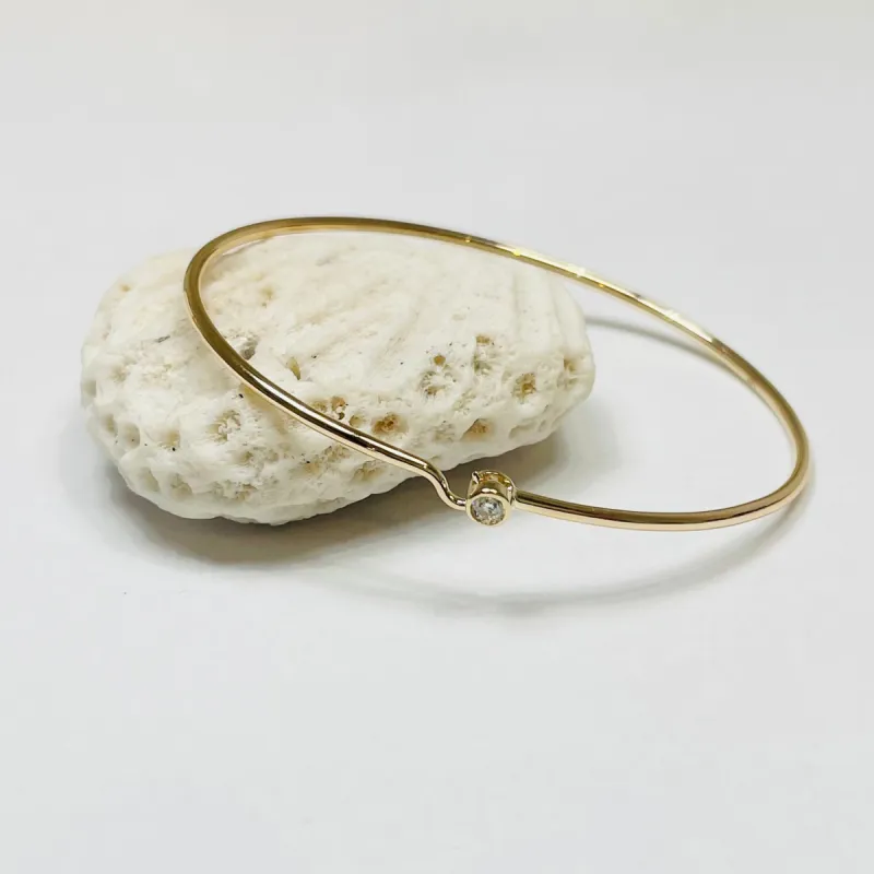 bezel diamond bangle sold by Theodosia
