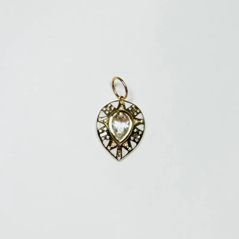 Aztec pendant, white sold by Theodosia