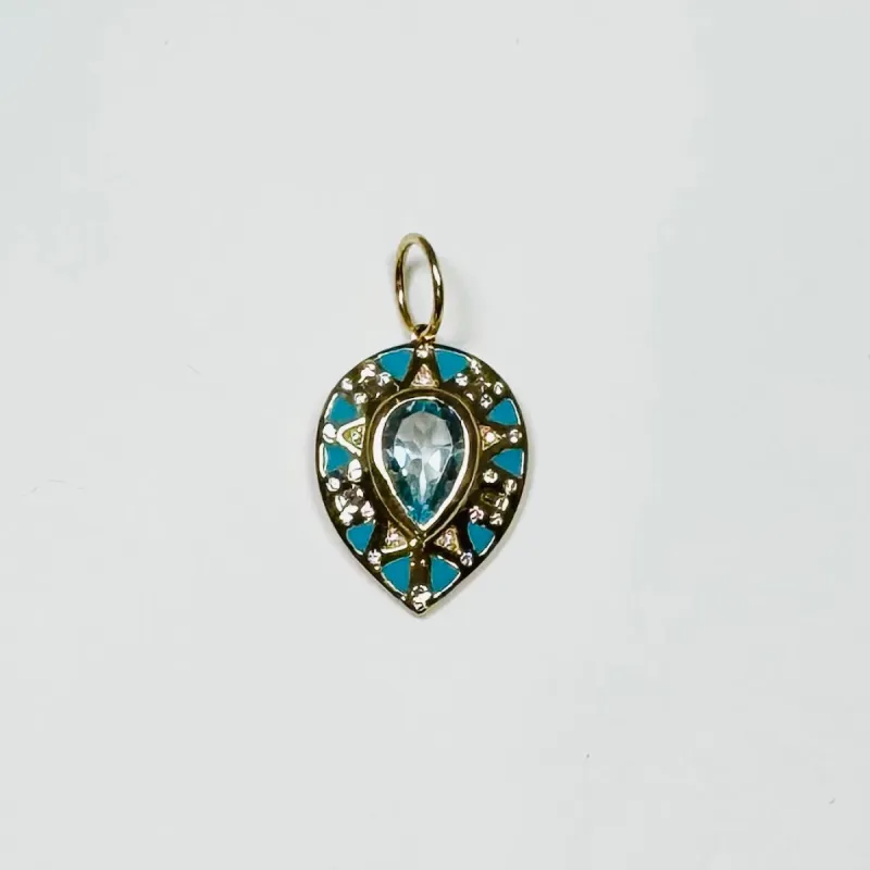 Aztec pendant, turquoise made by Theodosia