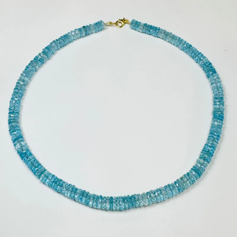 faceted island blue quartz candy necklace sold by Theodosia