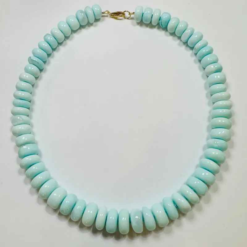 bright blue opal statement necklace sold by Theodosia