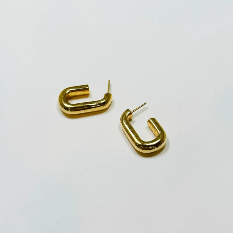 gold hoops, chain link sold by Theodosia