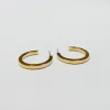 gold hoops, squared edges sold by Theodosia