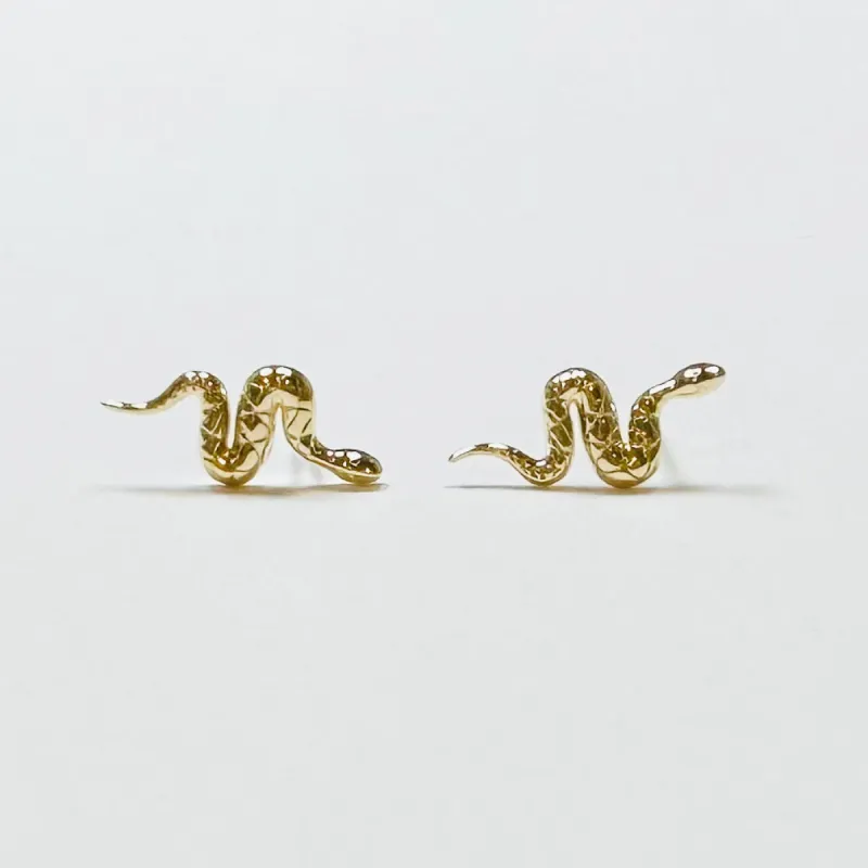 textured snake studs sold by Theodosia