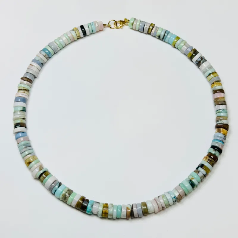 salt water taffy opal candy necklace sold by Theodosia