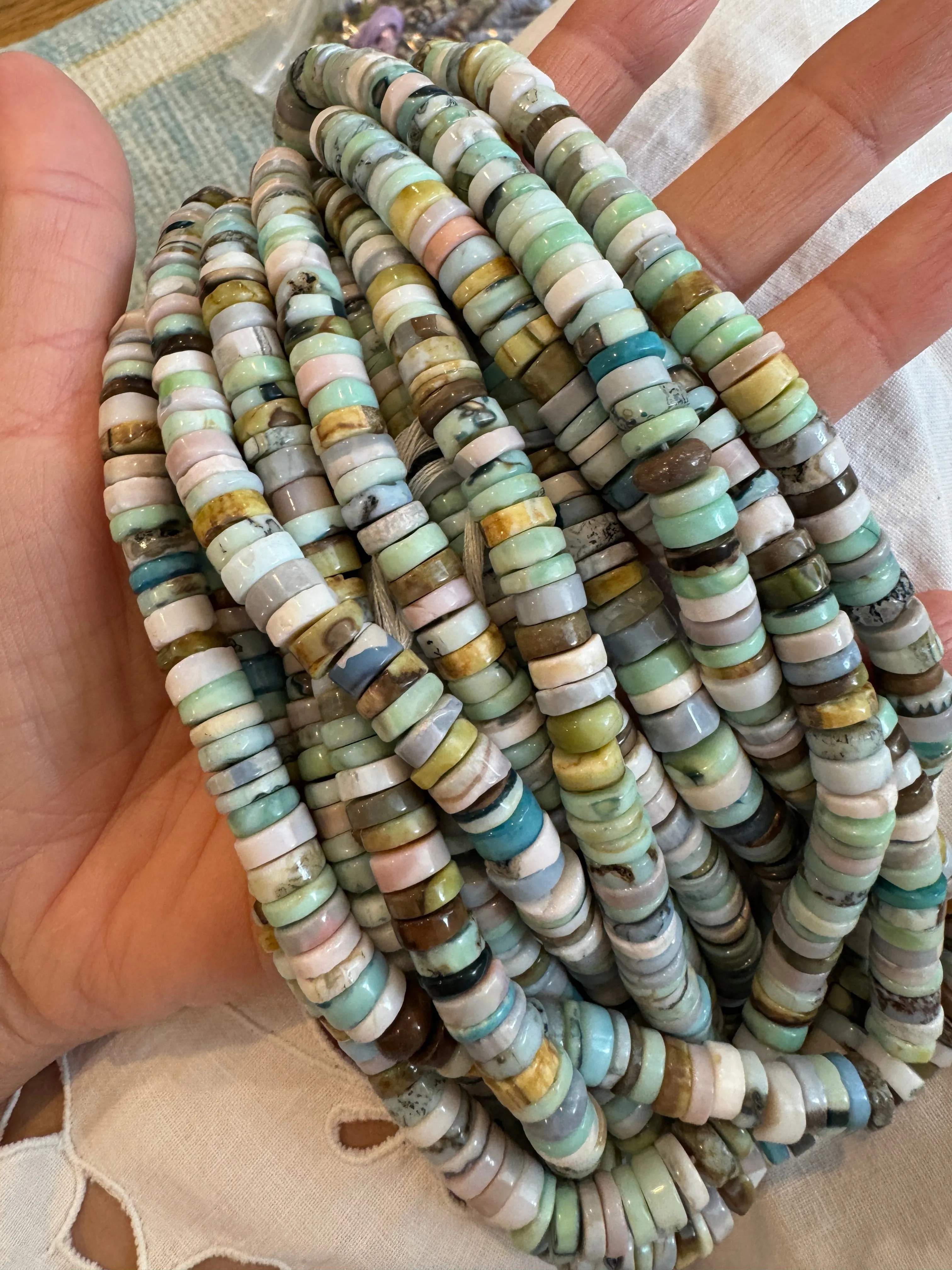 salt water taffy opal candy necklace sold by Theodosia product image thumbnail 2