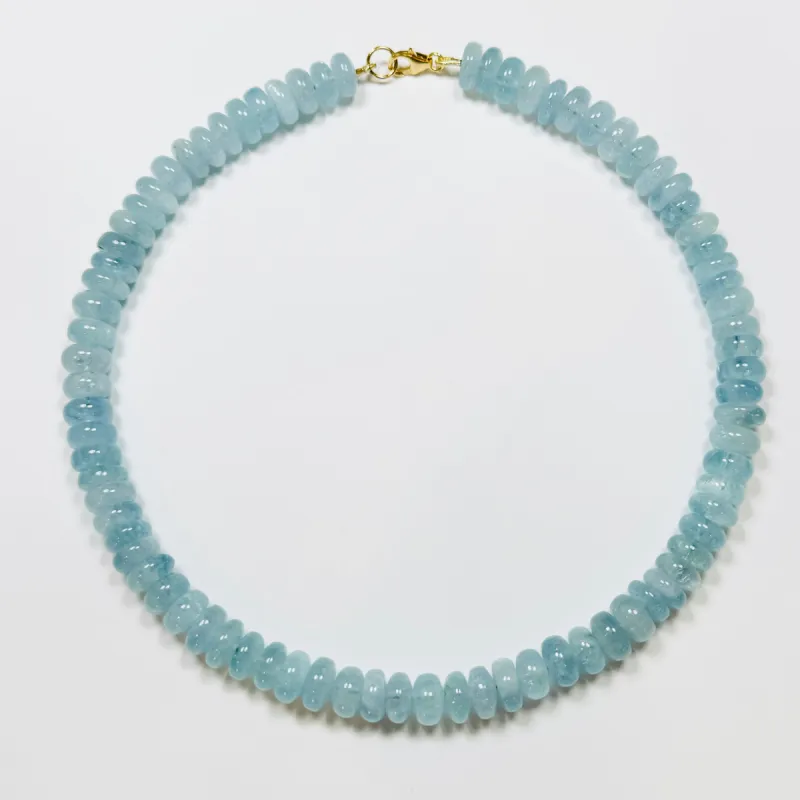 aquamarine candy collar necklace sold by Theodosia