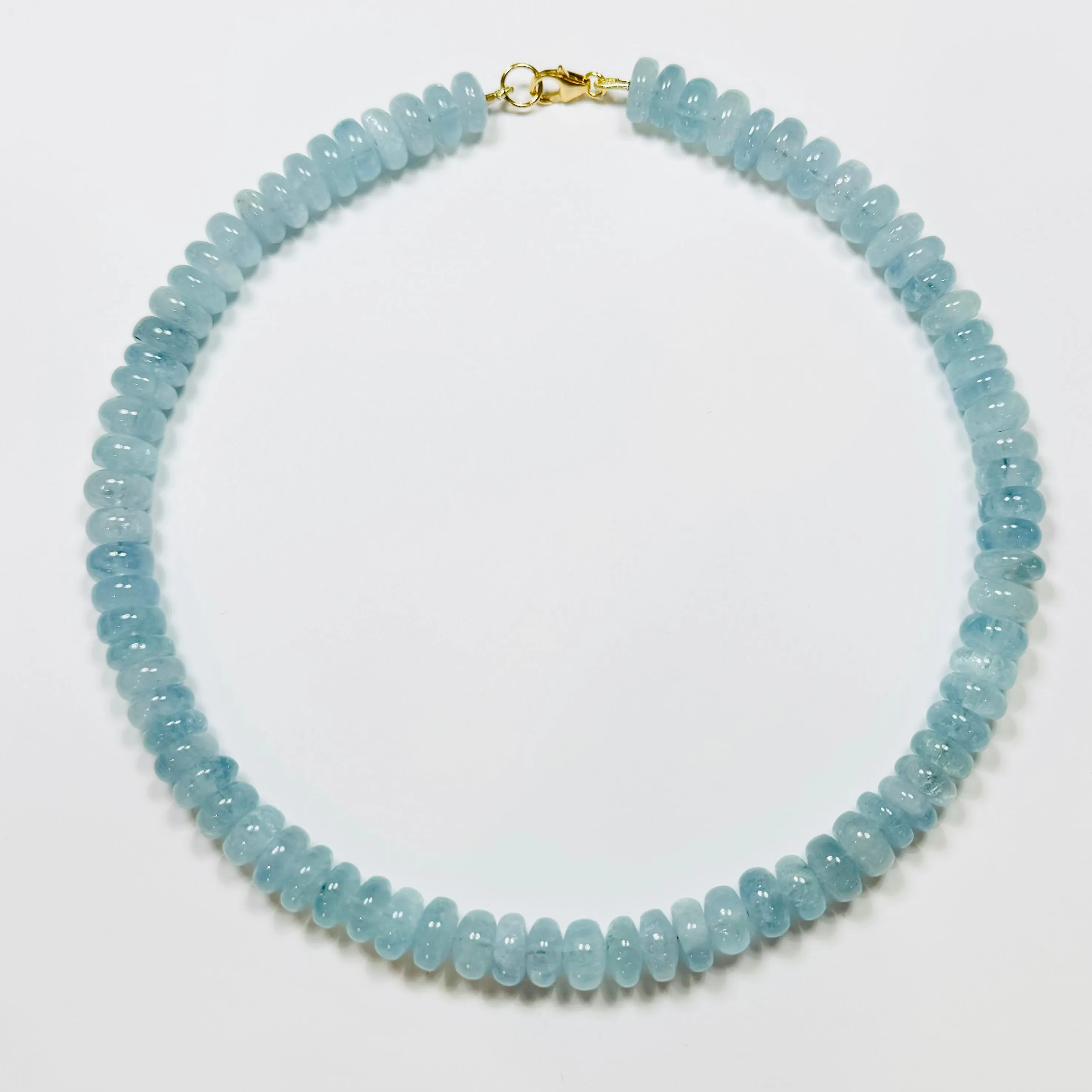 aquamarine candy collar necklace sold by Theodosia