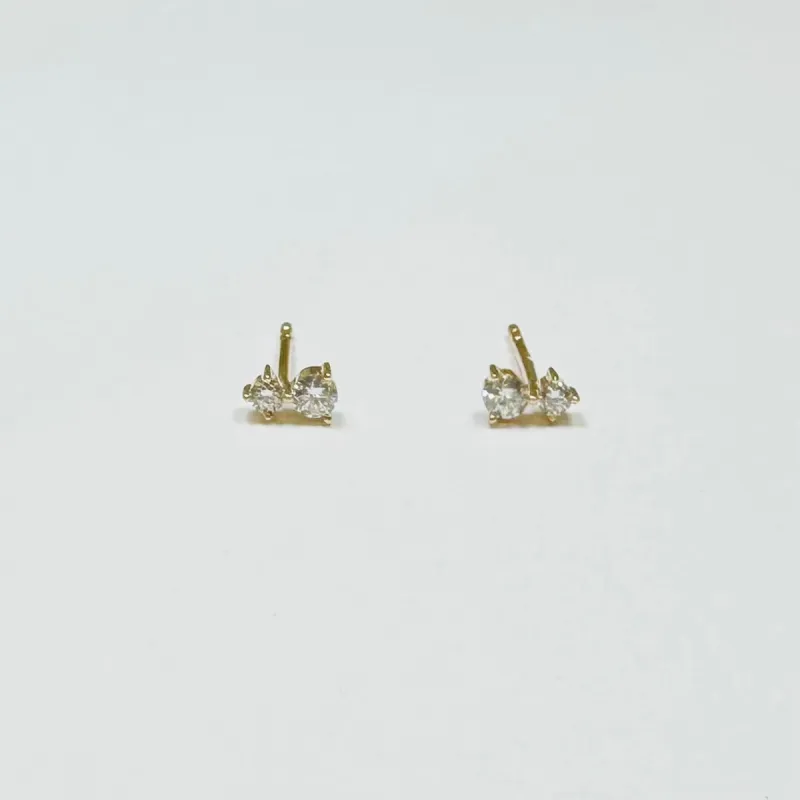 double diamond prong studs made by Theodosia